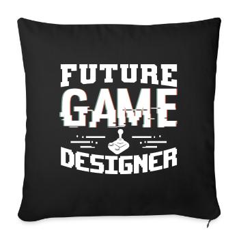 Game Designer Boy - Sofa pillowcase 17,3'' x 17,3'' (45 x 45 cm) - black - Front