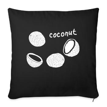 Coconut - Sofa pillowcase 17,3'' x 17,3'' (45 x 45 cm) - black - Front