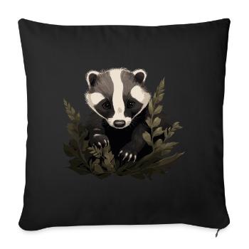 Bébé Stinktier Skunk - Housse de coussin décorative 45 x 45 cm - noir - Devant