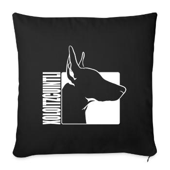 Xoloitzcuintli Xolo Dog Dogs Hairless Dog Wilsigns - Sofa pillowcase 17,3'' x 17,3'' (45 x 45 cm) - black - Front