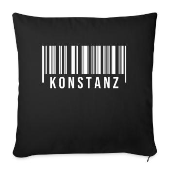 Schwabe Strichcode Konstanz - Sofakissenbezug 45 x 45 cm - Schwarz - Vorne