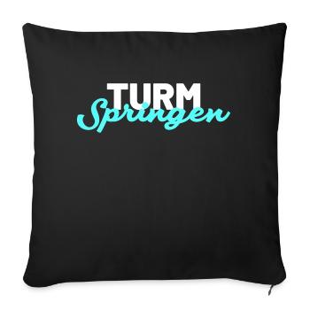 Turmspringen logo - Sofakissenbezug 45 x 45 cm - Schwarz - Vorne