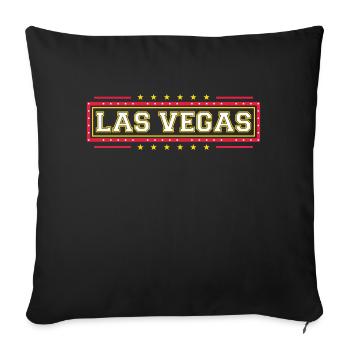 Las Vegas Nevada USA Lovers Travel Vacation Casino - Sofa pillowcase 17,3'' x 17,3'' (45 x 45 cm) - black - Front
