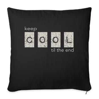 Restez au frais - Housse de coussin décorative 45 x 45 cm - noir - Devant