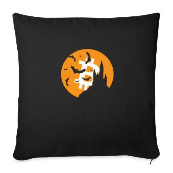 Bitcoin Halloween - Housse de coussin décorative 45 x 45 cm - noir - Devant