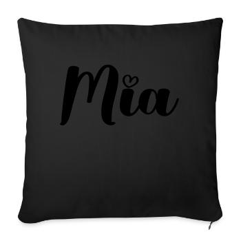 MIA - Sofa pillowcase 17,3'' x 17,3'' (45 x 45 cm) - black - Front