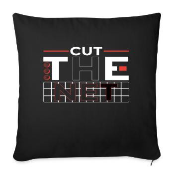 Cut the Net Basketball - Sofa pillowcase 17,3'' x 17,3'' (45 x 45 cm) - black - Front