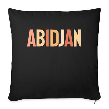 Abidjan - Housse de coussin décorative 45 x 45 cm - noir - Devant