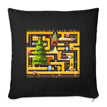 arcade game christmas - Sofa pillowcase 17,3'' x 17,3'' (45 x 45 cm) - black - Front