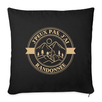 Aventure randonnée - Housse de coussin décorative 45 x 45 cm - noir - Devant