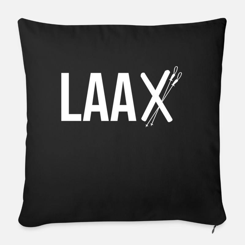 Laax Graubünden Schweiz - Sofakissenbezug 45 x 45 cm - Schwarz
