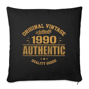 Authentic 1990's Original 1990's Birthday Gift - Sofa pillowcase 17,3'' x 17,3'' (45 x 45 cm) - black - Front