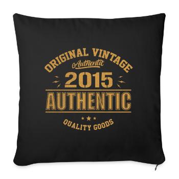 Authentic 2015 Cadeau D'anniversaire Original 2015 - Housse de coussin décorative 45 x 45 cm - noir - Devant