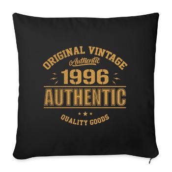Authentic 1996 Original 1996 Birthday Gift - Sofa pillowcase 17,3'' x 17,3'' (45 x 45 cm) - black - Front