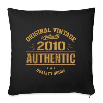 Authentic 2010 Original Birthday Gift 2010 - Sofa pillowcase 17,3'' x 17,3'' (45 x 45 cm) - black - Front