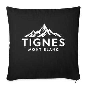 Tignes - Mont Blanc - Housse de coussin décorative 45 x 45 cm - noir - Devant