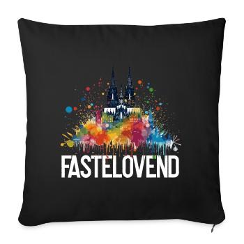 Cologne Kölle Carnaval Gebützt Kölle Alaaf Jeck Party - Housse de coussin décorative 45 x 45 cm - noir - Devant