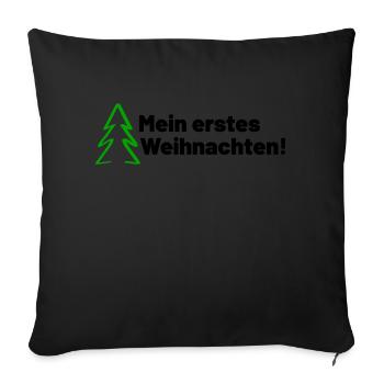 Mein erstes Weihnachten - Sofakissenbezug 45 x 45 cm - Schwarz - Vorne