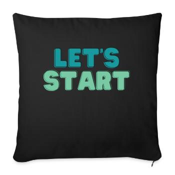 C’est parti - Housse de coussin décorative 45 x 45 cm - noir - Devant