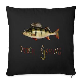 Perch Angler - Sofa pillowcase 17,3'' x 17,3'' (45 x 45 cm) - black - Front