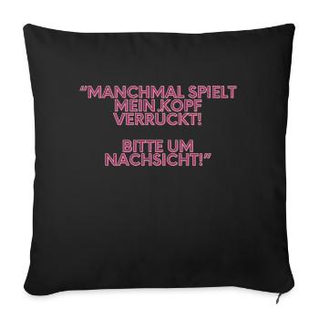 Parfois, ma tête devient folle 2 - Housse de coussin décorative 45 x 45 cm - noir - Devant