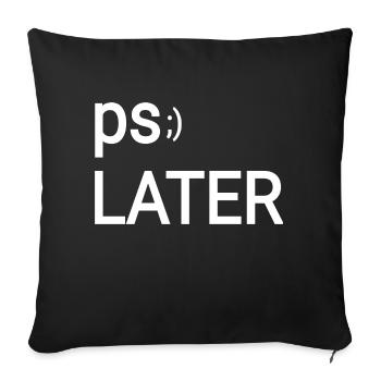 Verabschiedung lustig cool - Sofakissenbezug 45 x 45 cm - Schwarz - Vorne