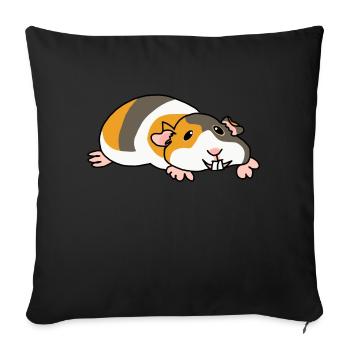 Guinea pig - Sofa pillowcase 17,3'' x 17,3'' (45 x 45 cm) - black - Front