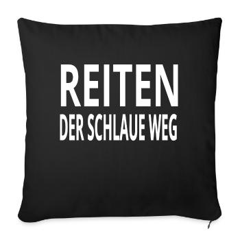 Reiten - Sofakissenbezug 45 x 45 cm - Schwarz - Vorne