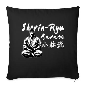 Shorin Ryu Karate Kanji Kimono Kampfkunst - Sofakissenbezug 45 x 45 cm - Schwarz - Vorne