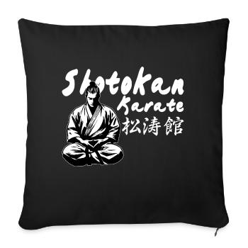 Shotokan Karate Kanji Kimono Dojo Martial Arts - Sofa pillowcase 17,3'' x 17,3'' (45 x 45 cm) - black - Front