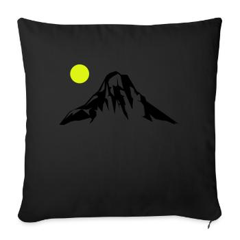 Mountains Mountains - Sofa pillowcase 17,3'' x 17,3'' (45 x 45 cm) - black - Front