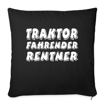 Traktor - Sofakissenbezug 45 x 45 cm - Schwarz - Vorne