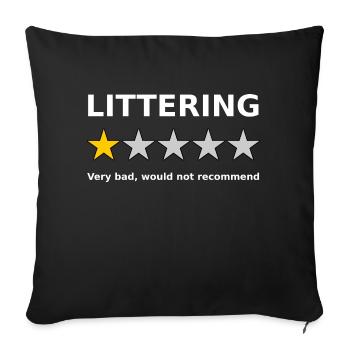 Anti Pollution 1 Star Review - Sofa pillowcase 17,3'' x 17,3'' (45 x 45 cm) - black - Front