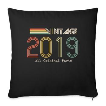 Épique et Légendaire né en 2019 : 5e anniversaire - Housse de coussin décorative 45 x 45 cm - noir - Devant