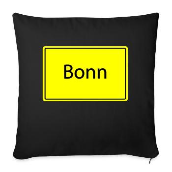 Place sign Bonn - Sofa pillowcase 17,3'' x 17,3'' (45 x 45 cm) - black - Front