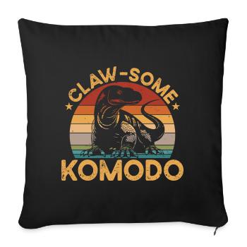 Clawed Komodo dragon owner, wildlife, - Sofa pillowcase 17,3'' x 17,3'' (45 x 45 cm) - black - Front