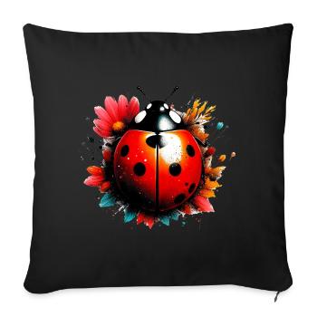 Ladybird - Sofa pillowcase 17,3'' x 17,3'' (45 x 45 cm) - black - Front