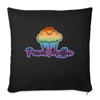 Proud Muffin - Sofakissenbezug 45 x 45 cm - Schwarz - Vorne