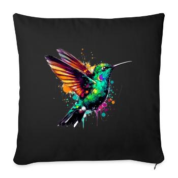 Colibri - Housse de coussin décorative 45 x 45 cm - noir - Devant
