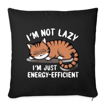 I'm not lazy I just don't care - Sofakissenbezug 45 x 45 cm - Schwarz - Vorne