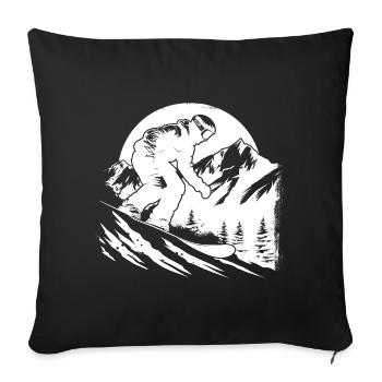 Snowboarder Sketch - Sofa pillowcase 17,3'' x 17,3'' (45 x 45 cm) - black - Front