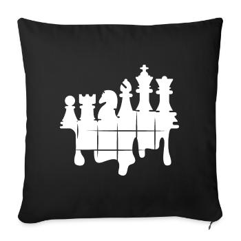 Chess Graffiti Chess Set Figures Knight Logo - Sofa pillowcase 17,3'' x 17,3'' (45 x 45 cm) - black - Front