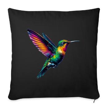 Colibri - Housse de coussin décorative 45 x 45 cm - noir - Devant