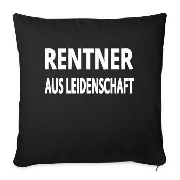 Rentner - Sofakissenbezug 45 x 45 cm - Schwarz - Vorne