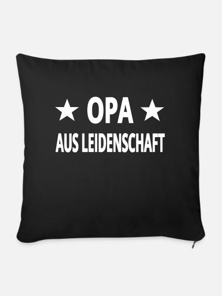Opa - Sofakissenbezug 45 x 45 cm - Schwarz