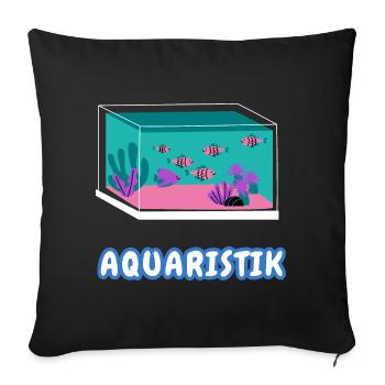 Aquarium lovers - Sofa pillowcase 17,3'' x 17,3'' (45 x 45 cm) - black - Front