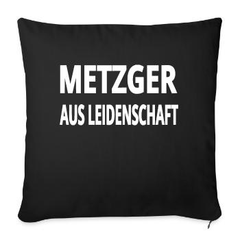 Metzger - Sofakissenbezug 45 x 45 cm - Schwarz - Vorne