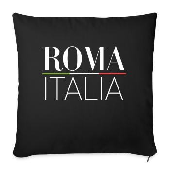 Roma - Italia - Sofa pillowcase 17,3'' x 17,3'' (45 x 45 cm) - black - Front