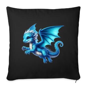 Dragon - Sofa pillowcase 17,3'' x 17,3'' (45 x 45 cm) - black - Front