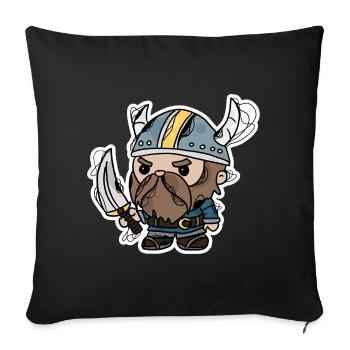 Wikinger - Sofakissenbezug 45 x 45 cm - Schwarz - Vorne